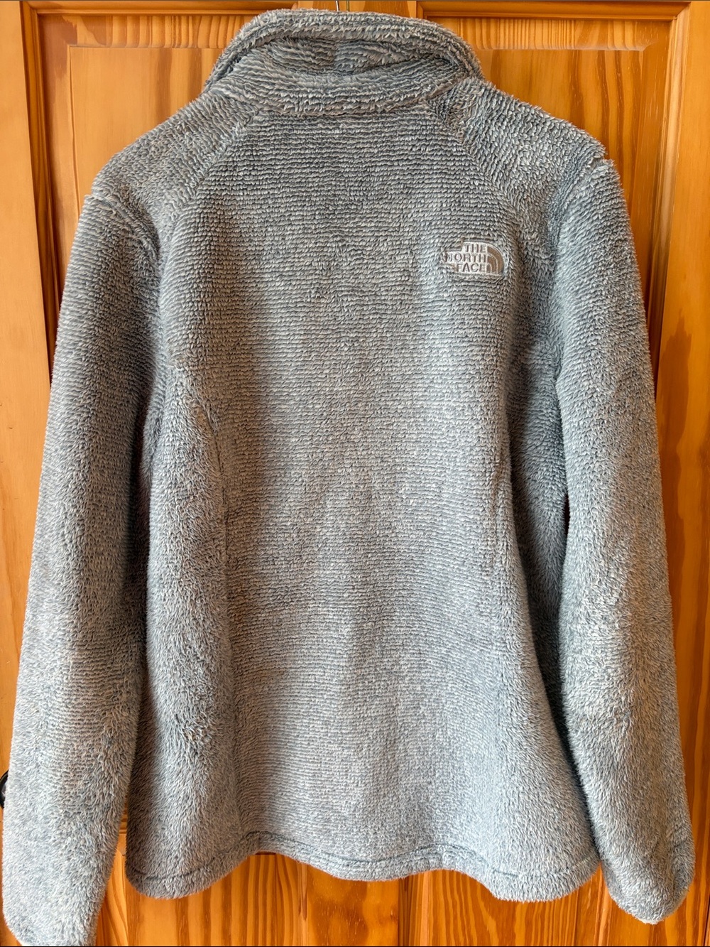 The North Face Light Gray Full-Zip Plush Fleece Jacket - Size Medium - Picture 8 of 12